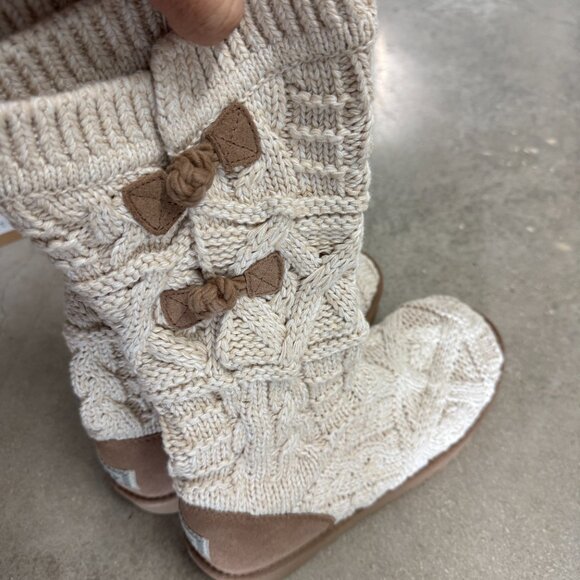 UGG Shoes - UGG Australia Kalla Knit Boots Women’s 9 Fawn Cable Toggle w/ Box